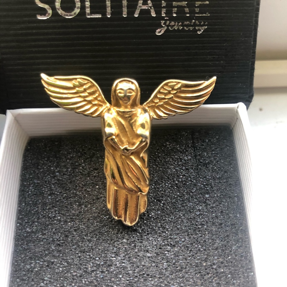 14K Gold Angel Pendant
